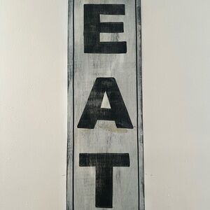 Black and Gray 'EAT' Wall Sign